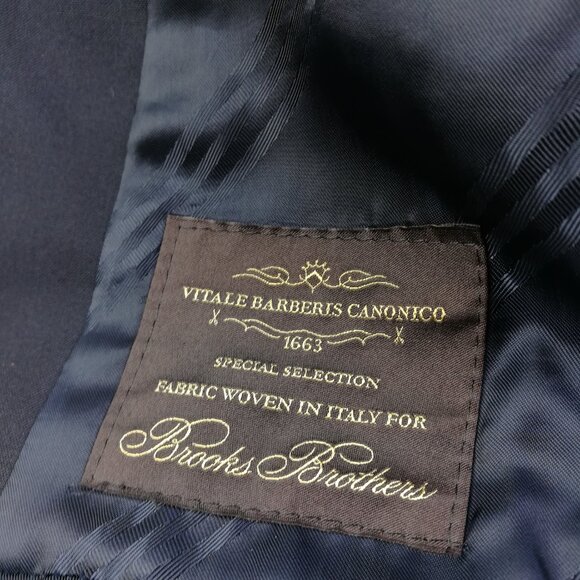 2020 Brooks Brothers Blazer Special Selection Wool Gold Button Blue 42R Regent - Picture 6 of 14